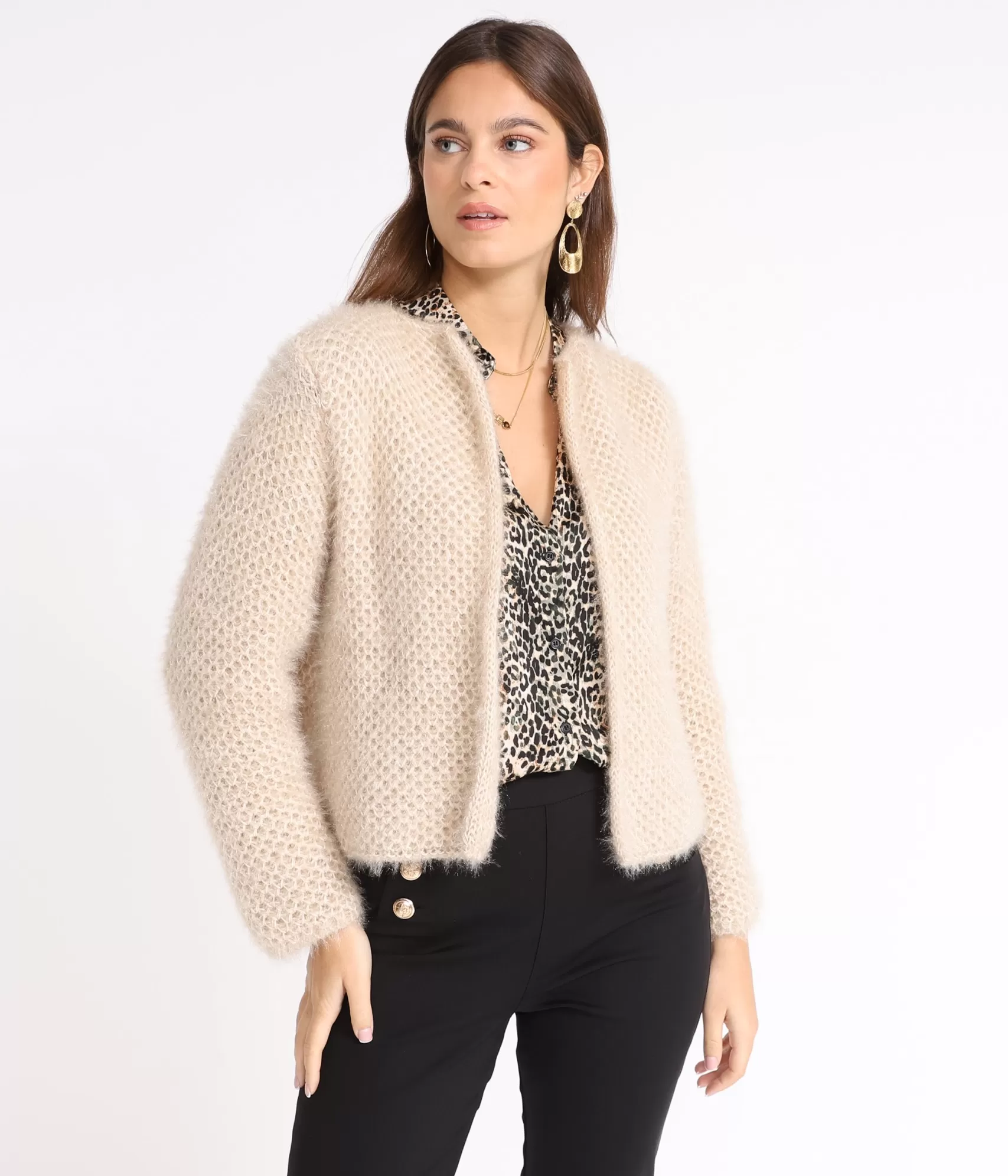 EDJI Mailles*Gilet fluffy Elias